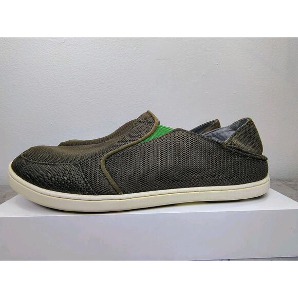 Olukai Nohea Mesh Shoes Men's 10.5 Brown Slip On Casual Hawaii Outdoor Comfort - Picture 1 of 16